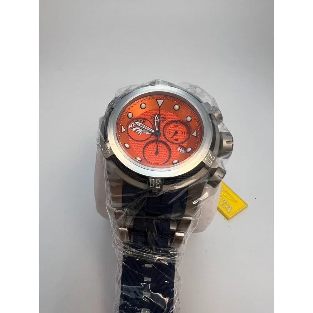 #W035 Invicta NFL Denver Broncos 30232 Swiss Quartz 53mm Men's Watch